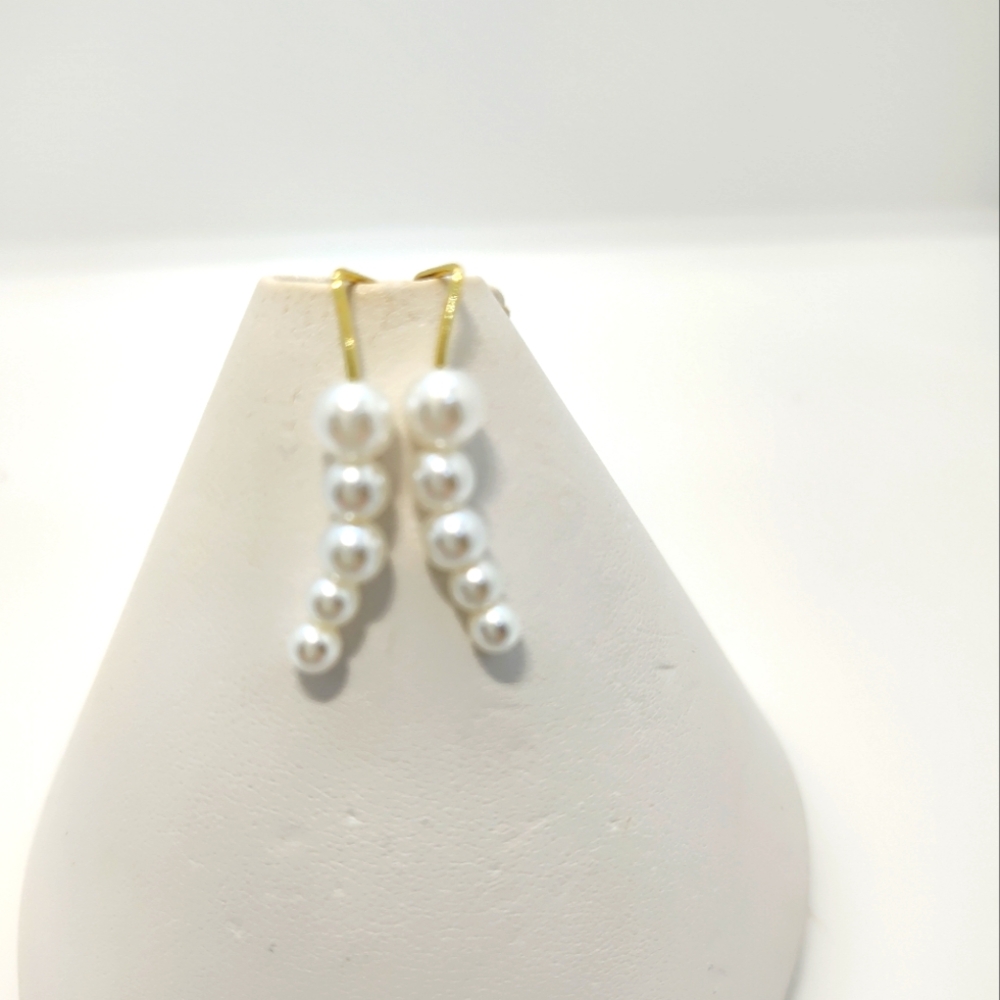 Faux pearl earrings